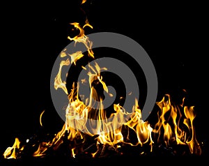 Abstract background. fire flames on a black background