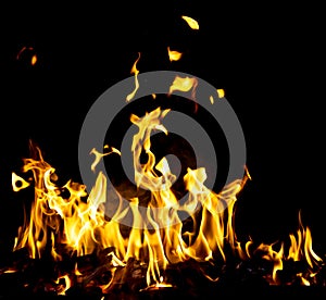 Abstract background. fire flames on a black background