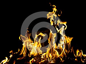 Abstract background. fire flames on a black background