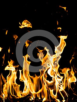 Abstract background. fire flames on a black background