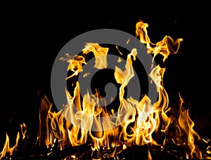 Abstract background. fire flames on a black background