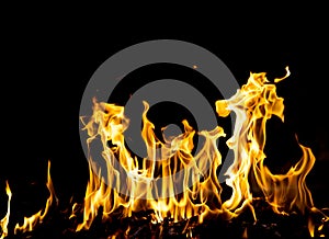 Abstract background. fire flames on a black background