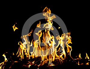 Abstract background. fire flames on a black background