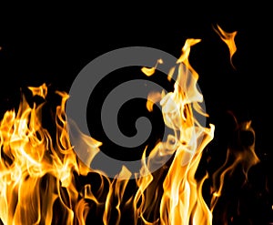 Abstract background. fire flames on a black background