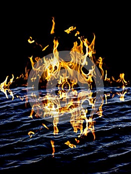 Abstract background. fire flames on a black background