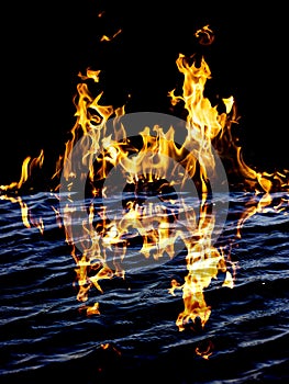 Abstract background. fire flames on a black background