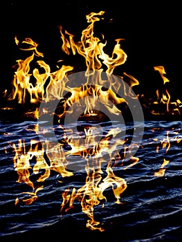 Abstract background. fire flames on a black background