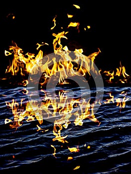 Abstract background. fire flames on a black background