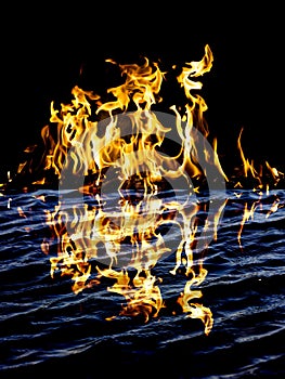 Abstract background. fire flames on a black background