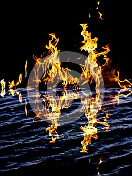 Abstract background. fire flames on a black background