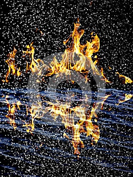 Abstract background. fire flames on a black background