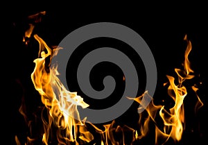 Abstract background. fire flames on a black background