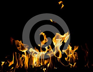 Abstract background. fire flames on a black background