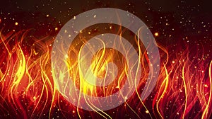 Abstract background of fire sparks with burning sparks in sparkling spectacle.