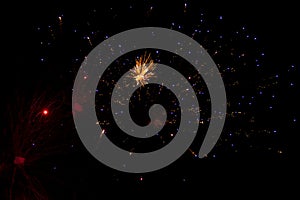 Abstract Background: Fireworks Looking like Galaxy