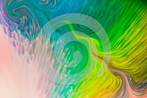 Abstract Background flowing color through milk