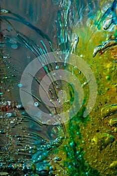 Abstract Background flowing color over ice