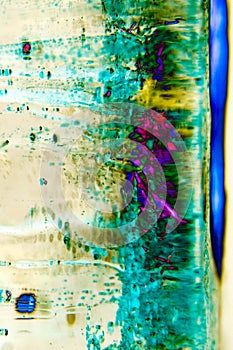 Abstract Background flowing color over ice, smoked