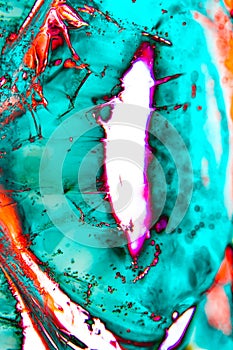 Abstract Background flowing color over ice, smoked