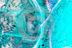 Abstract Background flowing color over ice, smoked