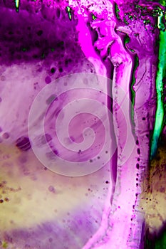 Abstract Background flowing color over ice, smoked