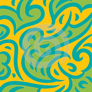 Abstract background with flowing curvy shapes collage.