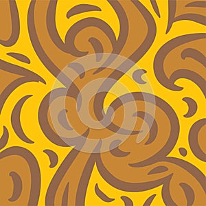 Abstract background with flowing curvy shapes collage.