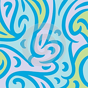 Abstract background with flowing curvy shapes collage.