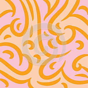 Abstract background with flowing curvy shapes collage.