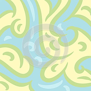 Abstract background with flowing curvy shapes collage.