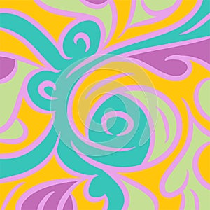 Abstract background with flowing curvy shapes collage.