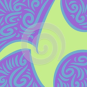 Abstract background with flowing curvy shapes collage.
