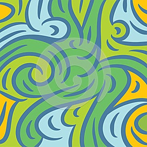 Abstract background with flowing curvy shapes collage.