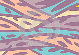 Abstract background with flowing curvy shapes collage.