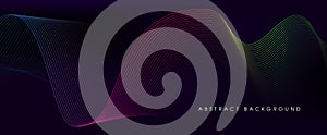 Abstract background with flowing gradient lines. Dynamic waves. Vector illustration.