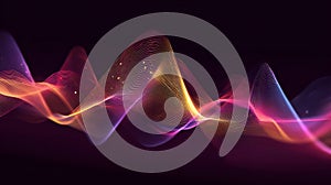 Abstract background with flowing light waves, soft gradients, subtle sparkles, and calming aesthetic