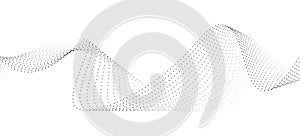 abstract background with flowing particles