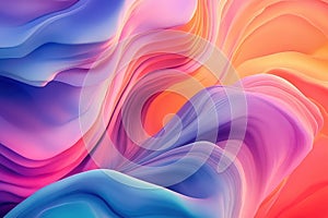 Abstract Background with Flowing Pastel Waves