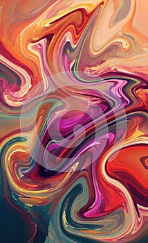 abstract background fluid art. Oil and acrylic. Colorful multicolored background