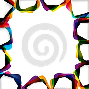 Abstract background with forms of empty frames