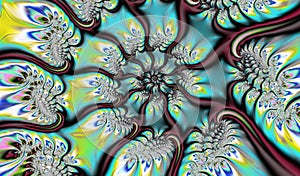 Abstract background with fractals in the form of a spiral photo