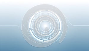 Futuristic HUD Interface on Blue Gradient Background