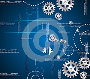 Abstract background gear