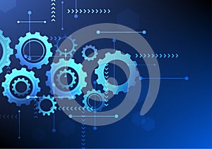 Abstract background gear technology represents modern