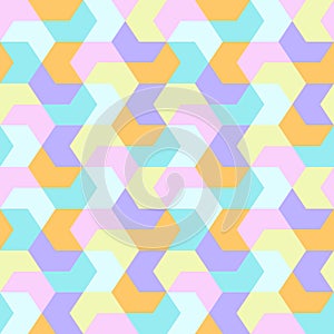 Abstract background of geometric arrow shapes. Vector seamless pattern with pastel color. ready to use for cloth, textile, wrap