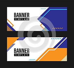Abstract background geometric business banner template vector