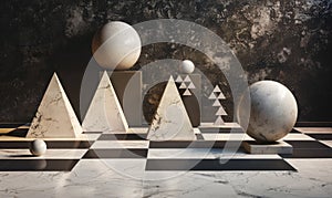 Abstract background with geometric composition