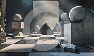 Abstract background with geometric composition