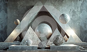 Abstract background with geometric composition