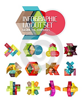 Abstract background, geometric infographic option templates